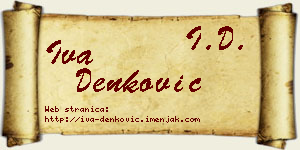 Iva Denković vizit kartica